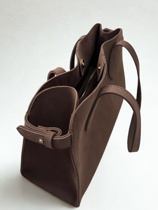 Alya Soft Siyah Süet Dokulu Omuz Çantası