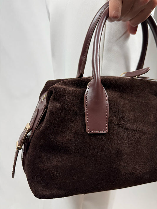 Moka Süet Askılı El ve Omuz Çantası